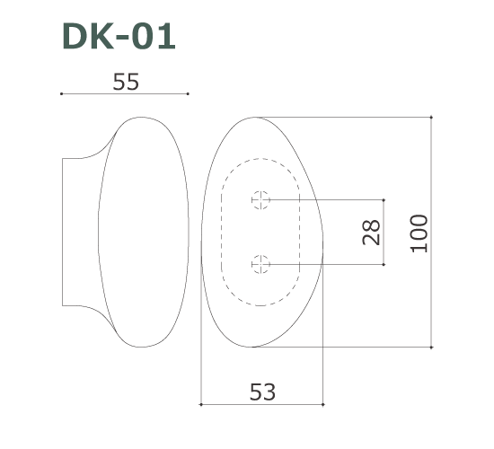木製ドアノブ DK-01